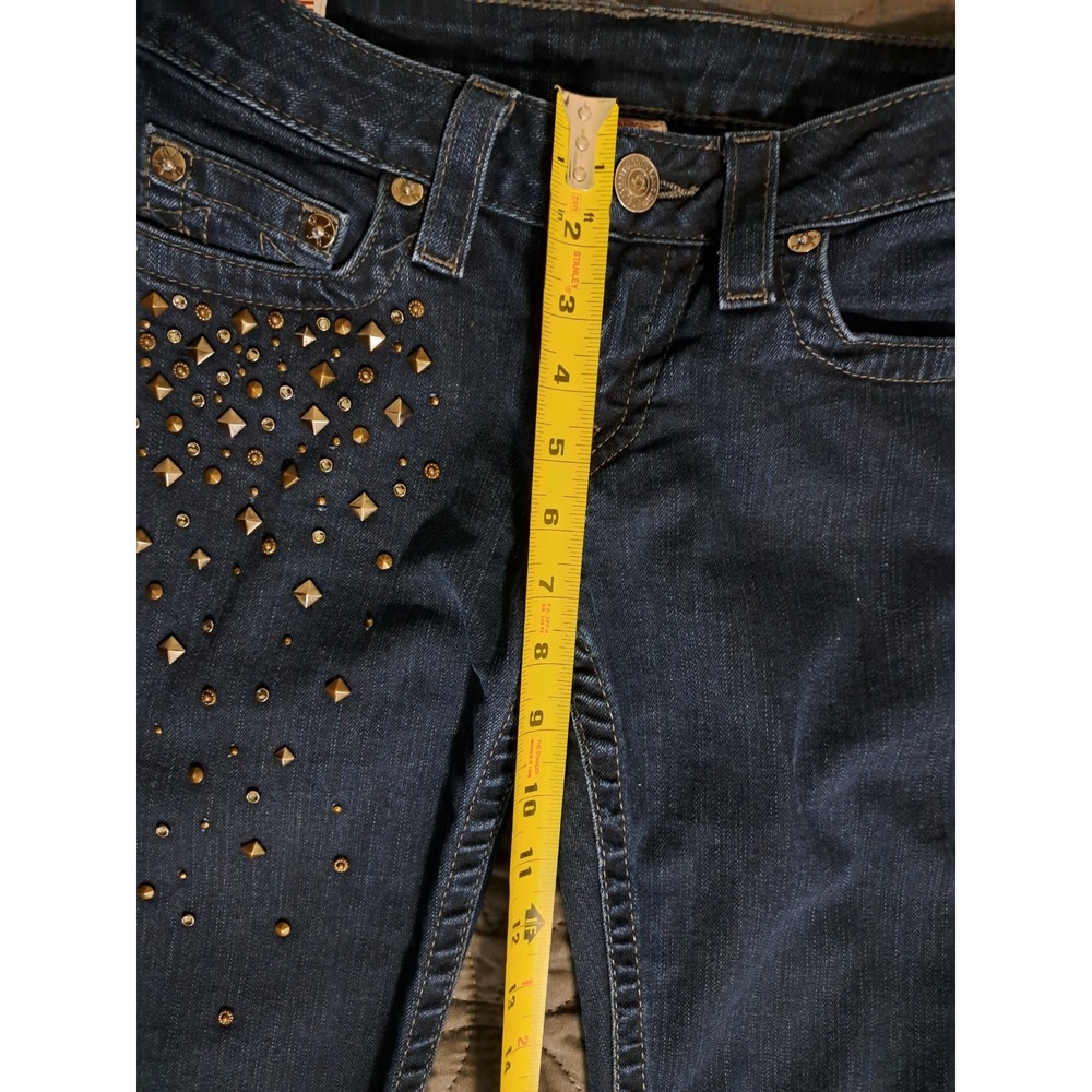 True Religion Stella Skinny Studded Stars Jeans Women's‎ Blue Size 26 - Picture 5 of 11